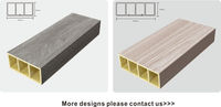Tubos Cuadrados de Madera Recubiertos con PVC, Columnas de WPC para Materiales de Decoración de Interiores, Aplicaciones en Techos