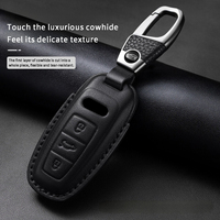 Étui/Clip de protection de luxe en cuir pour clés de voiture Audi A6L, A3, Q3, A4L, Q5L haut de gamme, Q7, A7L, Q2L et A5 – Protection intégrale