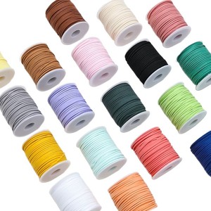 <span class=keywords><strong>Cordon</strong></span> en daim de cuir de cerf chinois de 3 mm, tressé à la main, pour bricolage, décoration de mariage, étiquettes suspendues, emballage en rouleau - Product Image 5