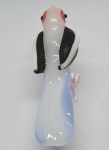Figurine d'oiseau en verre soufflé à la main, bec blanc, noir et jaune, décoration artisanale animale - Product Image 4
