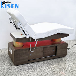 Kisen Nouveau <span class=keywords><strong>Lit</strong></span> de Beauté <span class=keywords><strong>Électrique</strong></span> Économique à 4 Moteurs, Table de Salon pour Cils, Chaise à Cils Personnalisée, <span class=keywords><strong>Lit</strong></span> Réglable de Luxe avec Armoire Lumineuse - Product Image 3