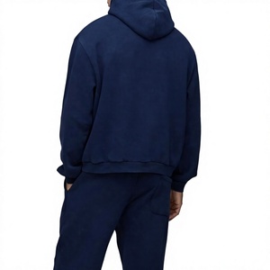 2026 WholesaleOEM Custom Logo Unisex Heavyweight 100% Cotton Hooded Tracksuit Loose Fit Jogger <b>Sets</b> Manufacturer - Product Image 4