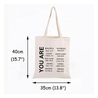 Sac fourre-tout tendance en toile de coton imprimé sur mesure, design mode, qualité supérieure, écologique, avec transfert thermique, pour l'école