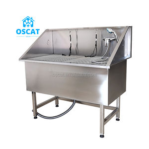 OSCAT özelleştirilmiş Pet bakım Salon köpek yıkama banyo makinesi doğrudan fabrika paslanmaz çelik köpek küvetler veteriner araçları - Product Image 1