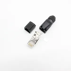 Industrial RJ45 connector metal plastic CAT5E CAT6A Ethernet profinet EtherCAT plug straight angled RJ45 industrial connector