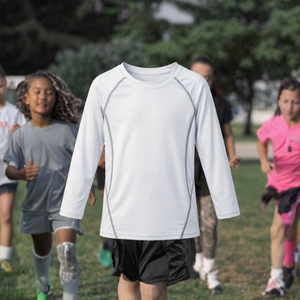 <b>Kids</b> Compression Shirt Long Sleeve Sports Breathable Quick Dry Polyester Spandex Baselayer for Soccer Running Training - Product Image 2