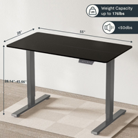 Bureau debout électrique réglable en hauteur, plateau deux pièces, design moderne et écologique pour la maison, le bureau, les immeubles de bureaux et la chambre