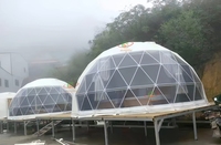 Dôme géodésique pour le camping en hiver, tente igloo pour l'extérieur par temps froid, pour le glamping, double revêtement en PVC, polyester certifié CE/TUV