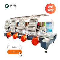Vente d'usine GALAXY - Machine à broder industrielle à 4 têtes, 12/15 aiguilles, Barudan Tajima