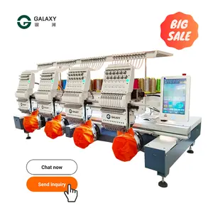 GALAXY Factory Sale ! 4 heads 12/15 Needles Industrial Embroidery Machine barudan tajima