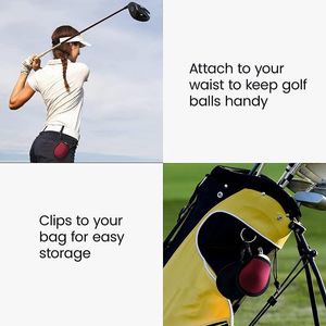 Pochette de nettoyage de balles de golf avec mousqueton, sac d'accessoires de golf portable pour une utilisation en plein air - Product Image 4