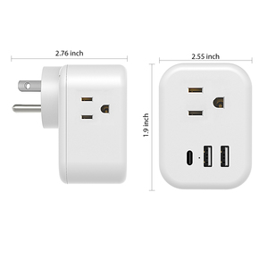 Bande d'alimentation 3 côtés avec répartiteur de prise espacé 3 AC Multi Plug Outlet Extender 5V 2.1A Compact <span class=keywords><strong>Socket</strong></span> Outlet Extender <span class=keywords><strong>Socket</strong></span> - Product Image 3