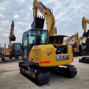 Mini-excavatrice SANY SY75C SY75 de 7,5 tonnes, 7 tonnes, 8 tonnes, qualité chinoise, en stock, bon état, à vendre, avec accessoire tarière - Product Image 1