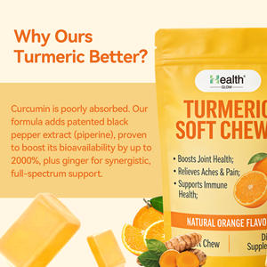 Bonbons à mâcher au curcuma avec gingembre naturel et poivre noir, technologie d'émulsification à base d'huile, marque blanche, pour la santé des articulations - Product Image 5