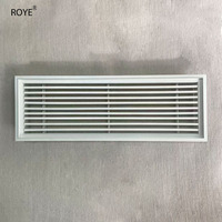 Grille de sortie d'air conditionné à lamelles réglables en aluminium rectangulaire à montage au plafond, design moderne pour les systèmes centraux