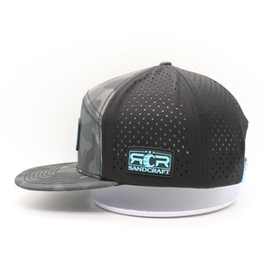 Casquette de baseball sportive de haute qualité à 6 panneaux, motif camouflage, lettres découpées au laser, perforée, imperméable, unisexe, toutes saisons - Product Image 3
