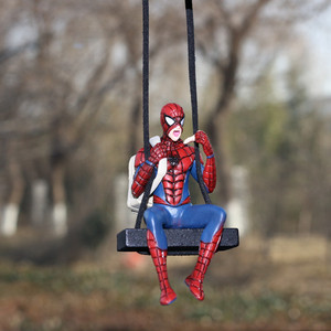 Columpio <span class=keywords><strong>pato</strong></span> serie <span class=keywords><strong>Marvel</strong></span> Hero Deadpool estatuilla Spider-Man coche espejo retrovisor colgante decoración Interior accesorio - Product Image 6