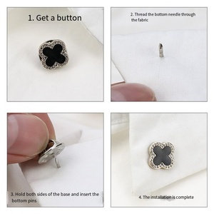 Nhà Máy Trực Tiếp Có Thể Giặt Nhựa Ngọc Trai Nút Cho Quần Jean Áo Sơ Mi Áo Khoác Rãnh Chống-Tủ Quần Áo Trục trặc Không Có Nhãn Thiết Kế Ren - Product Image 2