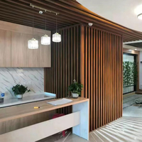 Tubo Cuadrado Hueco de WPC para Decoración de Interiores, Columna de Madera para División de Paredes, Tubo de Madera para Techo con Aspecto de Madera