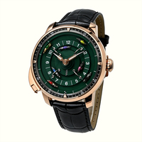 Montre automatique mécanique pour homme, en acier inoxydable, avec logo personnalisé, design unique 3D rotatif, motif cheval de course, verre 5 ATM, MOQ 10 pièces