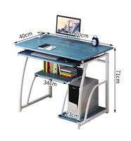 Bureau d'ordinateur combiné avec étagère tournante chaise de loisirs pour salon salle à manger chambre hôtel école appartement utilisation