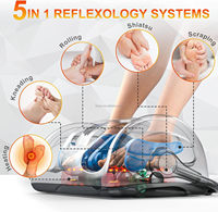 Masseur de jambes Shiatsu électrique avec thérapie par rouleau de pétrissage profond de chaleur et de vibration pour le confort et le soulagement