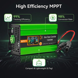 Booster de panneau solaire MYAMI 1200W 48V/60V/72V, contrôleur de charge solaire MPPT avec écran LCD couleur, entrée PV 12-60V30A pour batterie LiFePO4 - Product Image 1