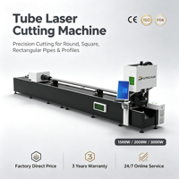 Machine de découpe laser à fibre 2000W 3m pour tubes ronds en acier au carbone et acier inoxydable, découpe CNC haute vitesse de tubes carrés