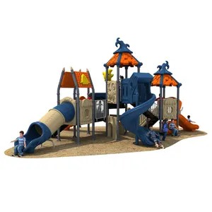 Popular design large style children plastic outdoor playground tube slide for sale