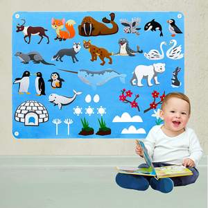Craftstory Kids Polar Animals Franela Fieltro-Board Stories Set para niños pequeños Preescolar Ocean Creatures <span class=keywords><strong>Acuario</strong></span> Juguetes educativos - Product Image 3