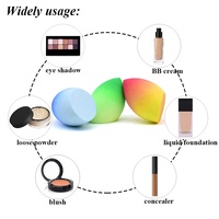 Échantillon gratuit Éponge de maquillage rampe à gradient multicolore Éponge de maquillage cosmétique en gros