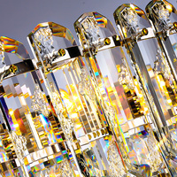 Lustres ronds en métal rustique sur mesure, grand modèle nordique de luxe, luminaires suspendus pour hôtel, salon, plafonniers LED modernes, lustres en cristal