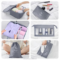 Cubes de rangement en nylon extensibles personnalisables, ensemble de 8 cubes de voyage, organisateurs de valise pliables et légers, rangement pour bagages