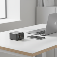 Chargeur rapide NIUBAILE 65W PD3.1 avec ports Type-C et USB-A pour téléphones mobiles - Chargeur de bureau écologique (prise EU/US/UK)