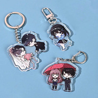 Porte-clés en acrylique transparent personnalisé avec impression et design en résine époxy, breloques en acrylique sur mesure en gros