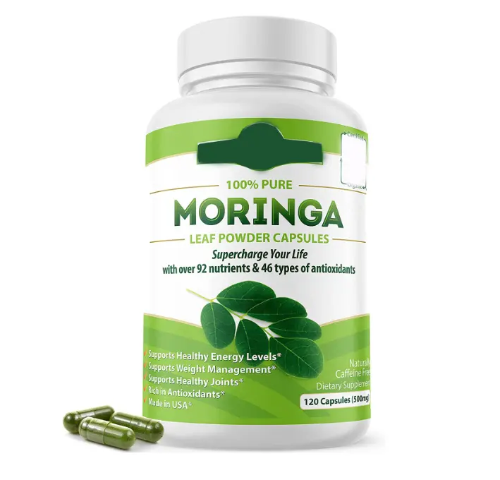 Moringa Capsules Enkele Oorsprong Moringa Poeder Organische Moringa Blad Van Energie En Metabolisme En Immuunondersteuning