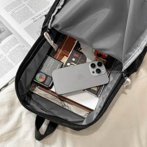 <b>Lightweight</b> Corduroy Cute Strawberry Girls Student <b>Backpack</b> Fashionable Polyester Lining School Bag - Product Image 4