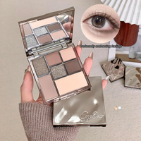 Palette de fards à paupières imperméable sans cruauté GEGE BEAR, 7 couleurs, mat et scintillant pour le maquillage