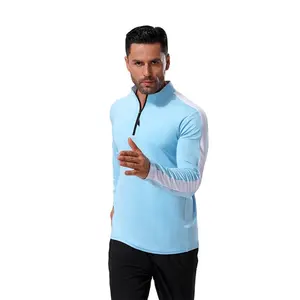 2024 Mens trimestre zip pullover golf 1/4 zip moletom logotipo personalizado 1/4 zip golf esporte pullover