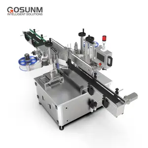 Milk bottle and irregular shape bottle double side labeling machine