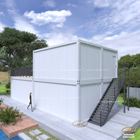 Maisons préfabriquées chinoises futuristes en duplex, villa préfabriquée d'été, salon, maison préfabriquée à deux étages