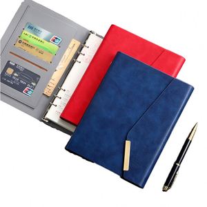 Custom Logo <b>Notebook</b> Business Cahiers 200 Pages <b>A5</b> 6 Ring Binder <b>Notebook</b> for Student Leather Journal Office <b>Notebook</b> - Product Image 1