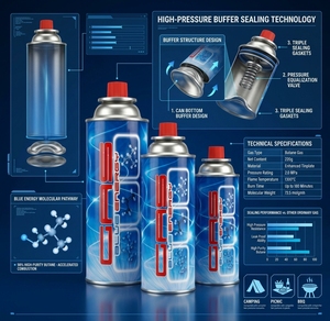Top Rated RISMI Printed Tinplate Portable Outdoor Grilling 220g <b>Butane</b> <b>Gas</b> <b>Canister</b> - Product Image 1