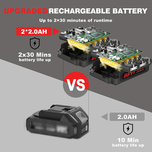Motoculteur de jardin sans fil portatif 24V 1200W à batterie rechargeable, moteur 50CC, largeur de travail réglable de 6 pouces - Product Image 3