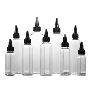 Botellas de plástico PET con boquilla puntiaguda, transparentes, de 100 ml, 120 ml y 250 ml, recipientes para pegamento, para envasar adhesivo para pestañas y pelucas. - Product Image 3