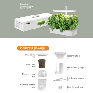J & C Hydro ponic Smart Blumentopf Indoor Kräuter garten Kit LED wachsen Licht Zimmer pflanze Gartenarbeit drinnen mit Boden & Hydrokultur