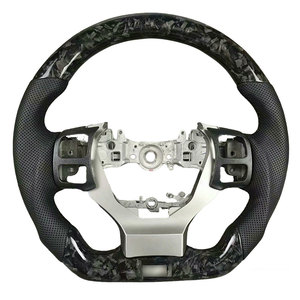 Volante de Coche Personalizado de Fibra de Carbono con Cuero <span class=keywords><strong>Blanco</strong></span> Perforado, Compatible con <span class=keywords><strong>Lexus</strong></span> IS350 GS350 GS300 IS250 RC350 LS <span class=keywords><strong>UX</strong></span> IS ES - Product Image 3