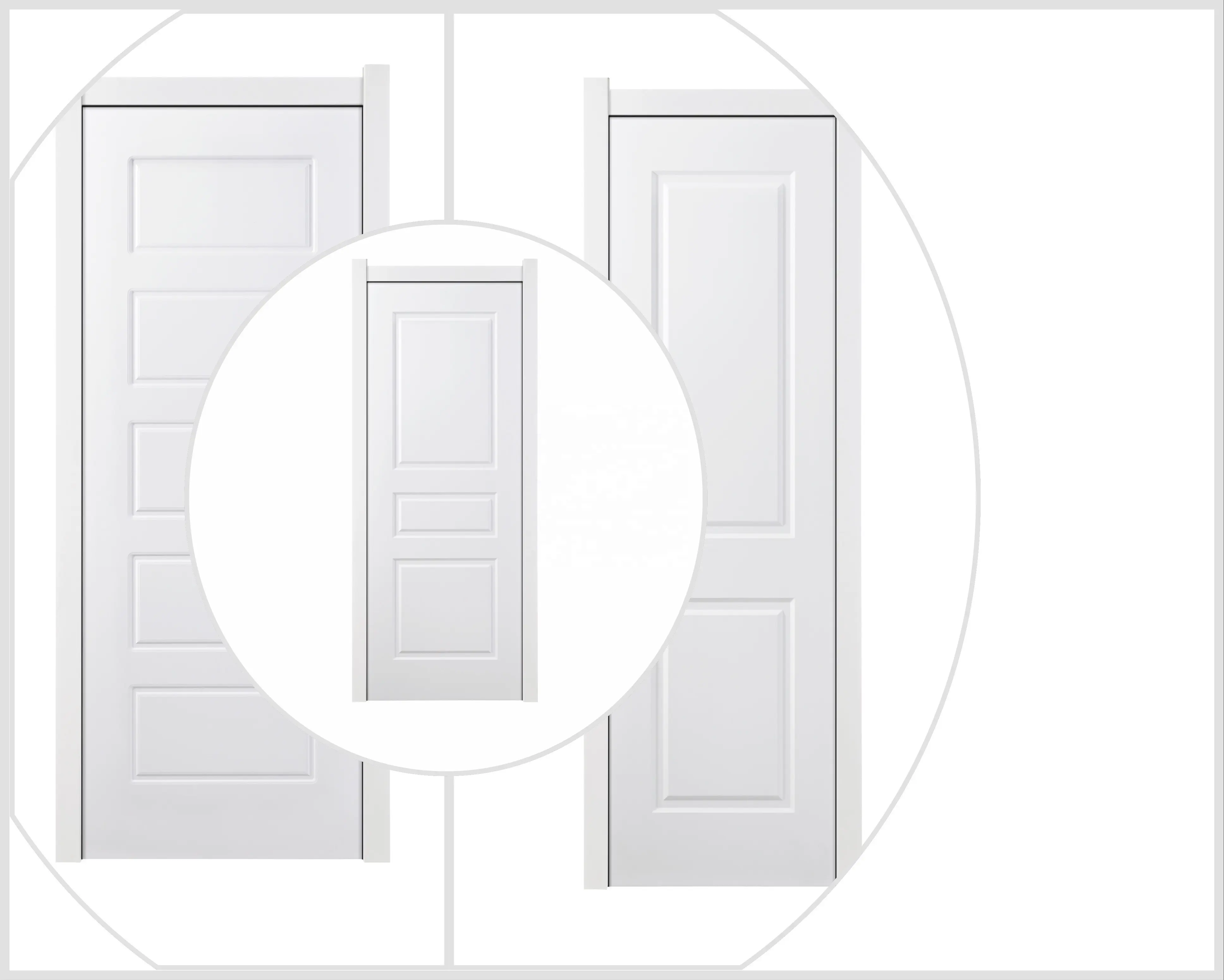 Quarto barato mais recente design interior branco pvc revestido mdf oco núcleo porta de madeira para salas
