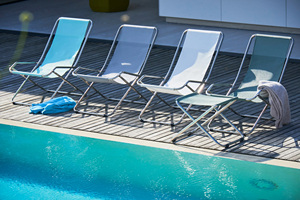 Chaise de jardin pliante en aluminium, chaise longue de camping d'extérieur, chaise à bascule de plage, chaise suspendue de patio - Product Image 5