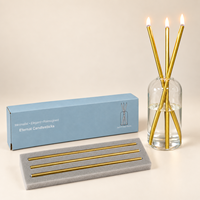 Lot de 3 bougies à huile éternelles rechargeables sans fumée avec mèche en métal et coffret cadeau pour la décoration intérieure et les fêtes